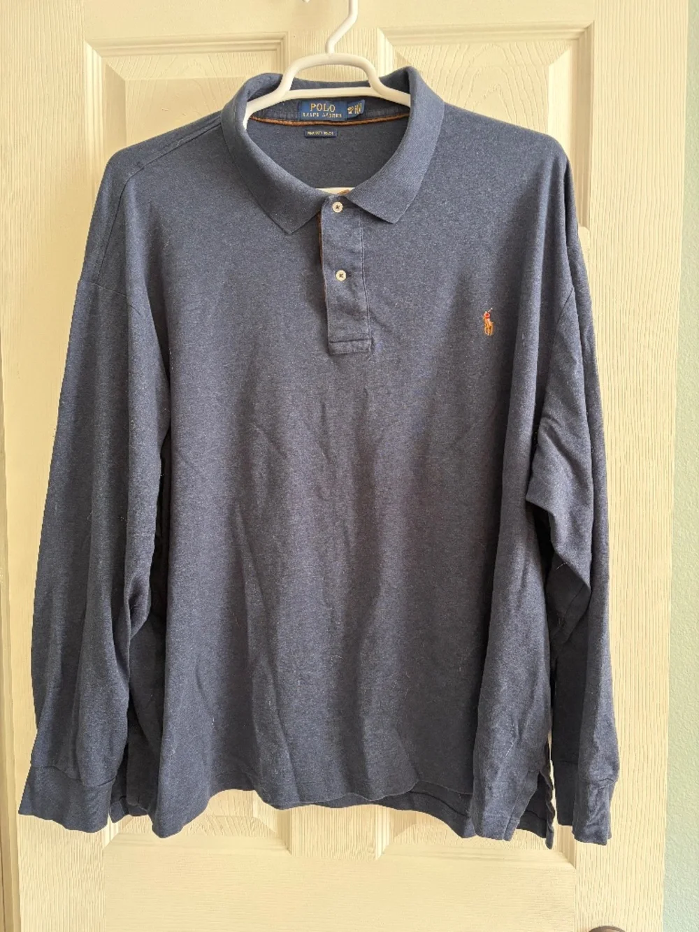 Men’s Ralph Lauren Big & Tall Navy Blue long sleeve polo 4XB